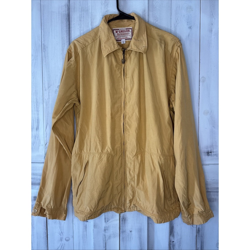Vtg McGREGOR Drizzler Jacket Men's Size 44 XT Extra Long Golden Yellow USA